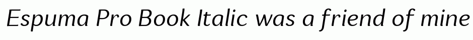 Espuma Pro Book Italic