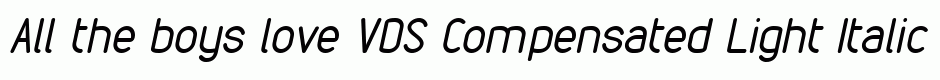 VDS Compensated Light Italic