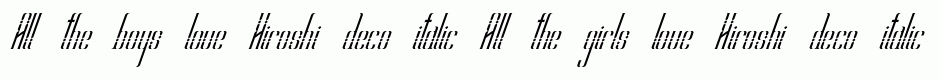 Hiroshi deco italic