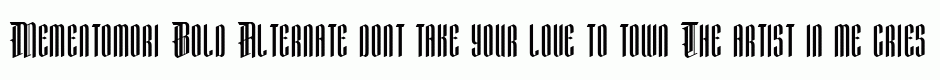 Mementomori Bold Alternate