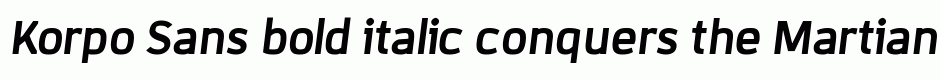 Korpo Sans bold italic