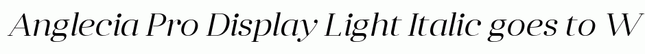 Anglecia Pro Display Light Italic