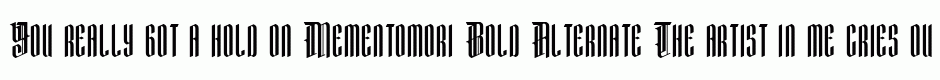 Mementomori Bold Alternate