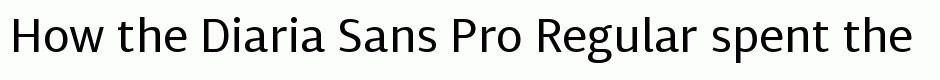Diaria Sans Pro Regular