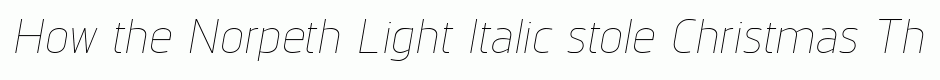 Norpeth Light Italic