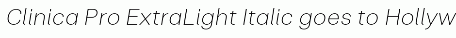 Clinica Pro ExtraLight Italic