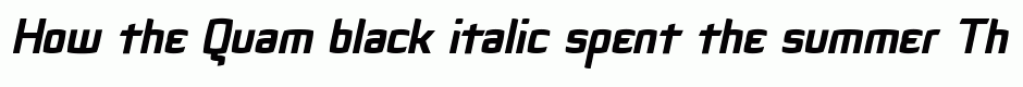 Quam black italic