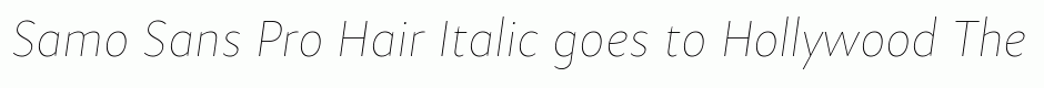 Samo Sans Pro Hair Italic