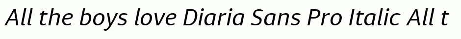 Diaria Sans Pro Italic