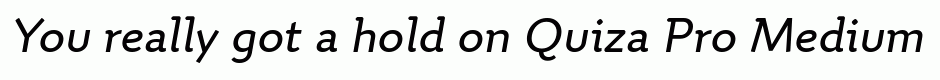 Quiza Pro Medium Italic
