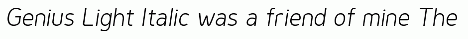 Genius Light Italic