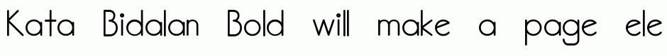 Kata Bidalan Bold