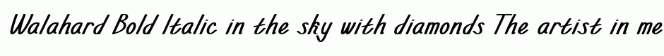 Walahard Bold Italic