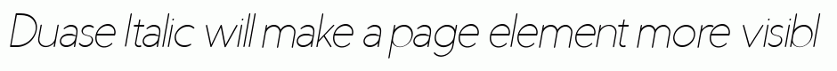Duase Italic