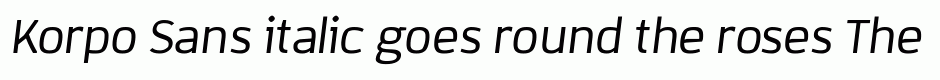 Korpo Sans italic