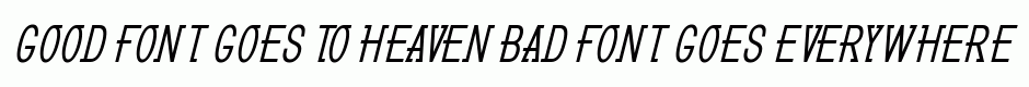 GL Benicassim bold oblique