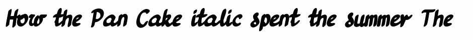Pan Cake italic