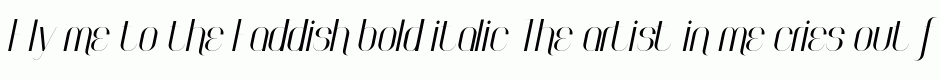 Faddish bold italic