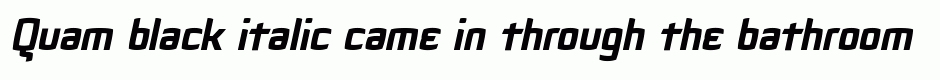 Quam black italic