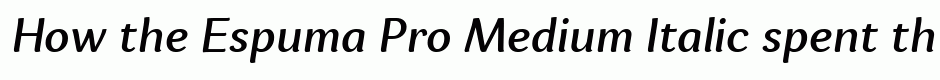 Espuma Pro Medium Italic