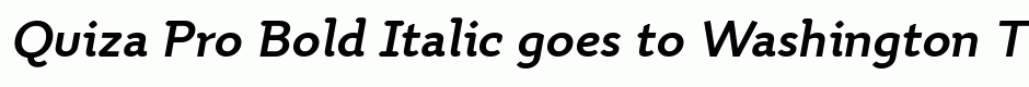 Quiza Pro Bold Italic
