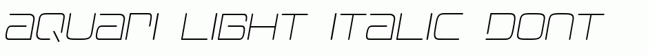 Aquari Light Italic