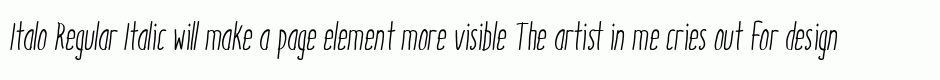 Italo Regular Italic