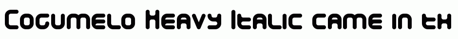 Cogumelo Heavy Italic