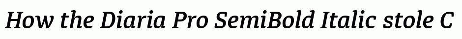 Diaria Pro SemiBold Italic