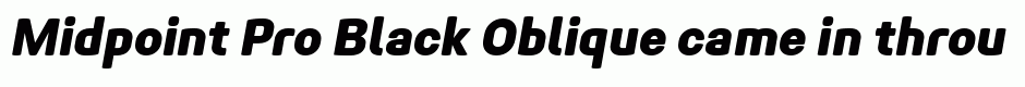 Midpoint Pro Black Oblique