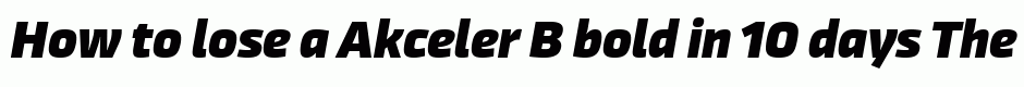 Akceler B bold