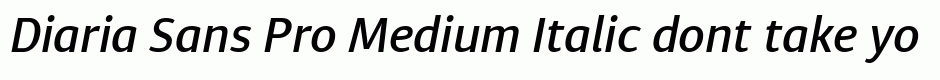 Diaria Sans Pro Medium Italic