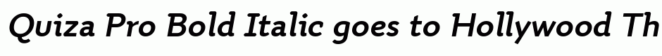 Quiza Pro Bold Italic