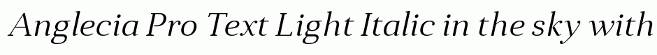 Anglecia Pro Text Light Italic