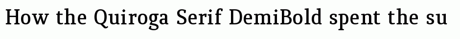 Quiroga Serif DemiBold