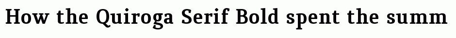 Quiroga Serif Bold