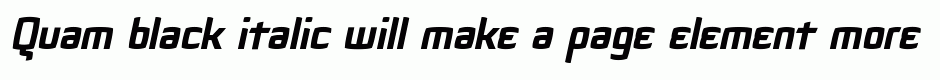Quam black italic