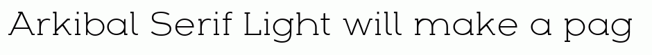 Arkibal Serif Light