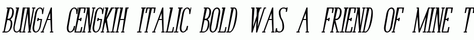 Bunga Cengkih Italic Bold