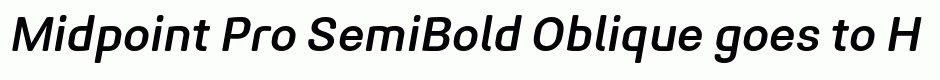 Midpoint Pro SemiBold Oblique