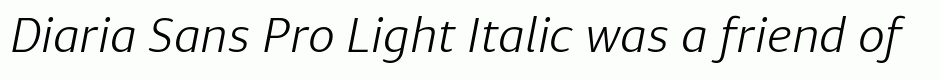 Diaria Sans Pro Light Italic