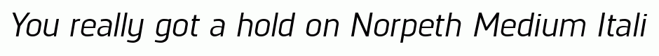 Norpeth Medium Italic
