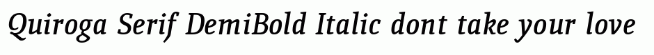 Quiroga Serif DemiBold Italic