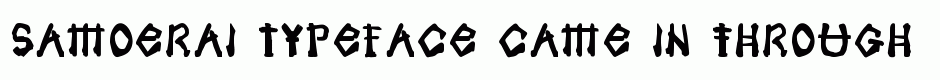 Samoerai Typeface