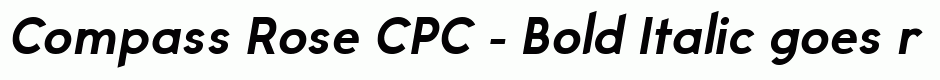 Compass Rose CPC - Bold Italic