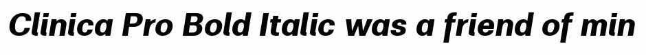 Clinica Pro Bold Italic
