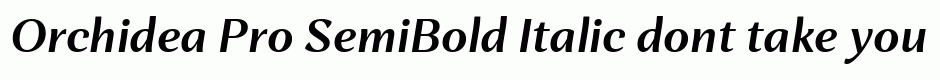 Orchidea Pro SemiBold Italic