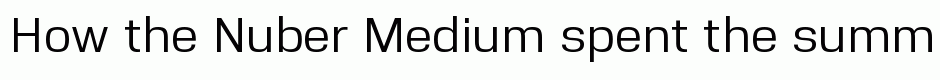 Nuber Medium