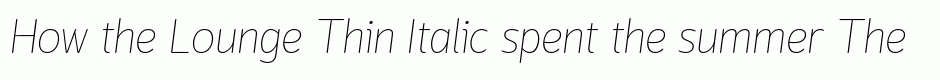 Lounge Thin Italic