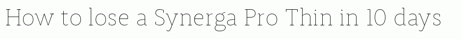 Synerga Pro Thin